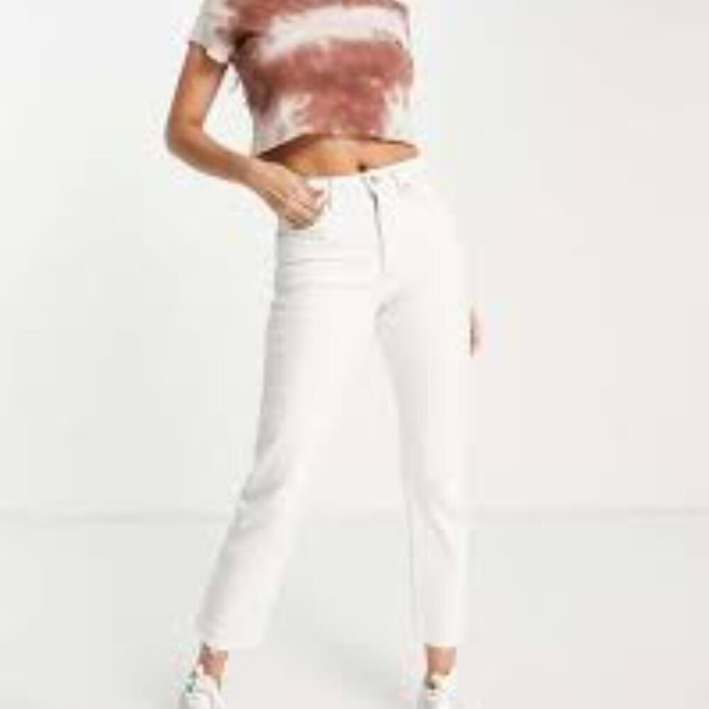 NWT Topshop Jamie White Jeans Women Size S